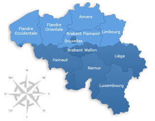 Situation Beexime - Bruxelles, Hainaut, Brabant wallon